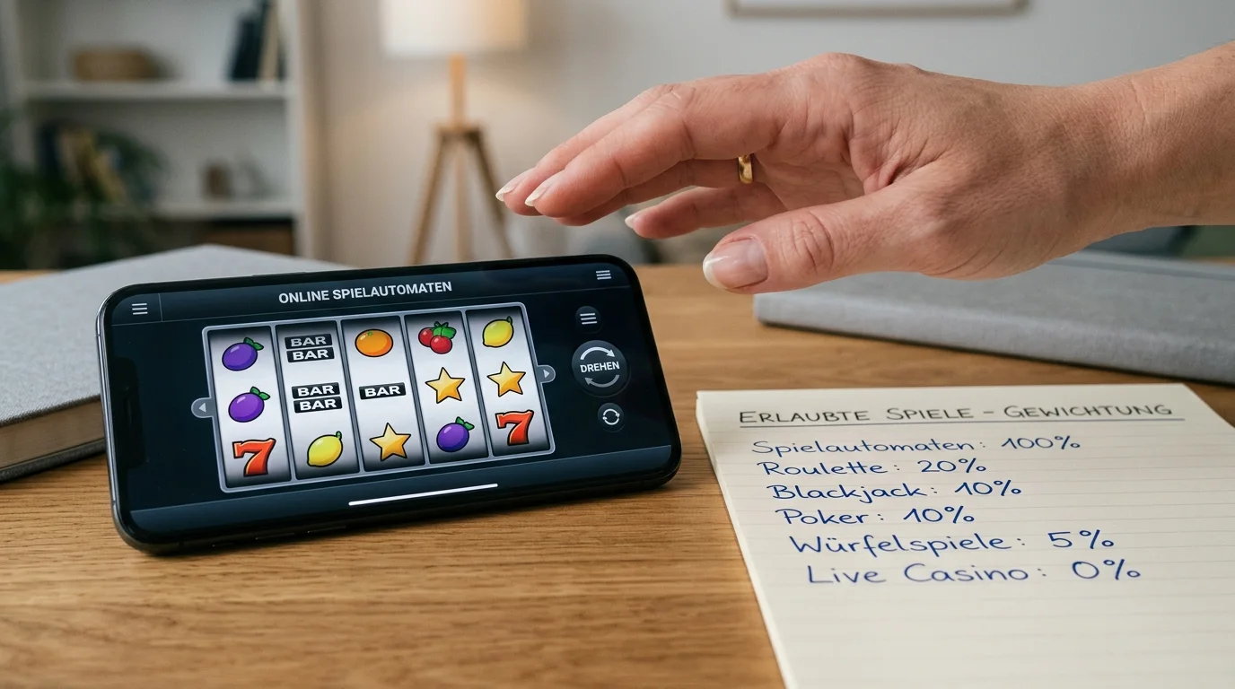 Neutral dargestellte Spielautomaten-Reels auf einem mobilen Gerät ohne Markenlogo