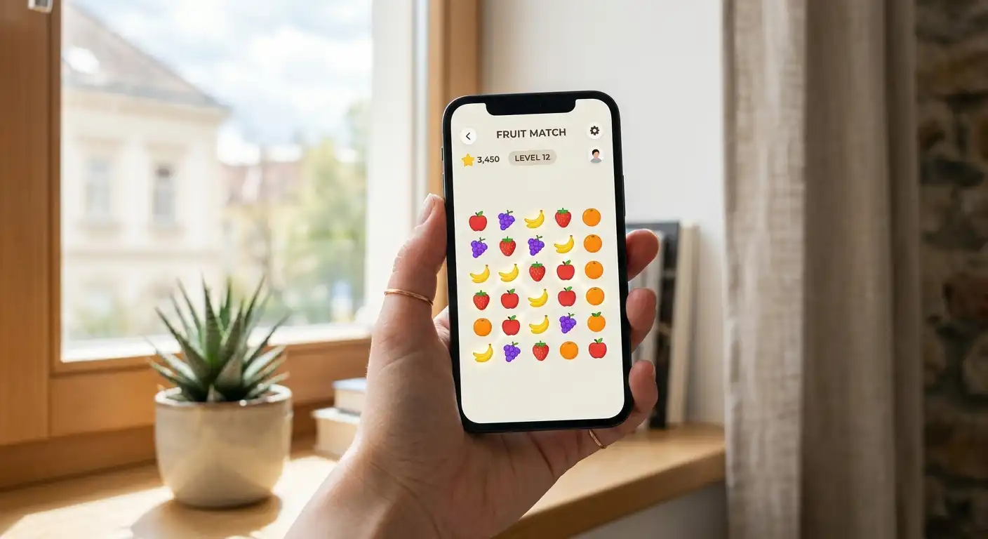Smartphone mit neutralem Browserfenster für einen kostenlosen Sizzling-Hot-Test