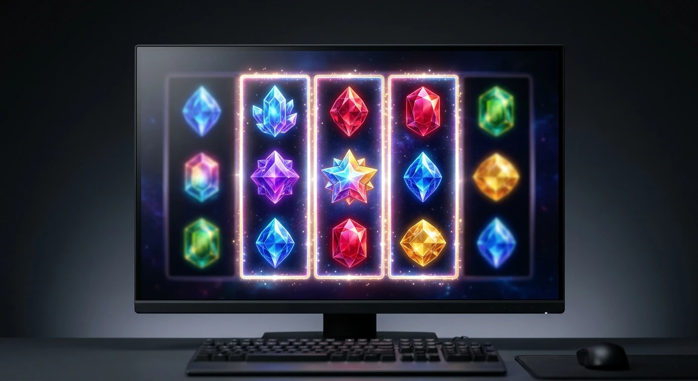 Neutraler Spielautomat mit Wild-Symbolen und Respin-Darstellung